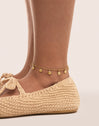 Dancing Shells Stainless Steel Gold Anklet