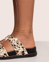 Double Dots Colors Enamel Stainless Steel Gold Anklet