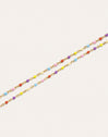 Double Dots Colors Enamel Stainless Steel Gold Anklet