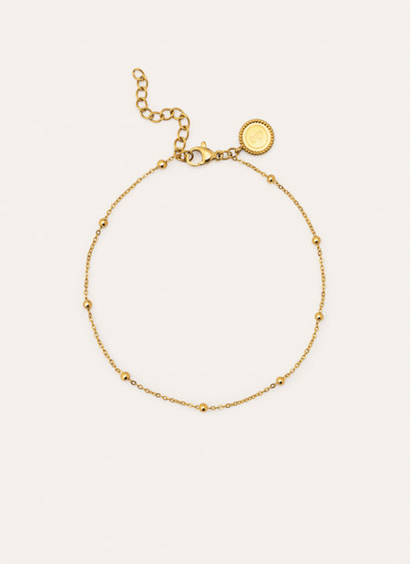 Dots Stainless Steel Gold Anklet