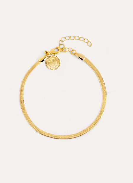 Lisse Stainless Steel Gold Anklet