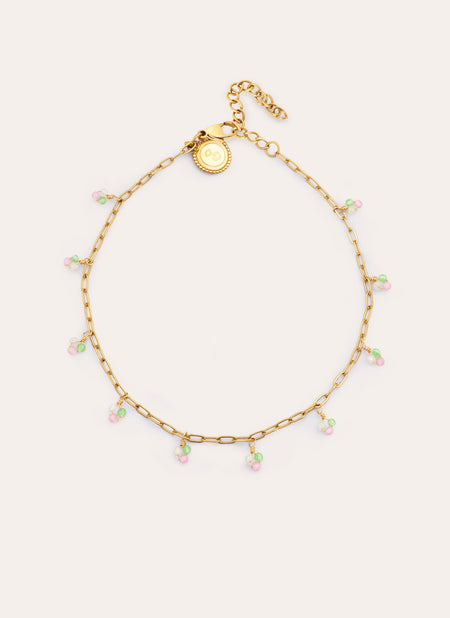 Mini Candy Stainless Steel Gold Anklet