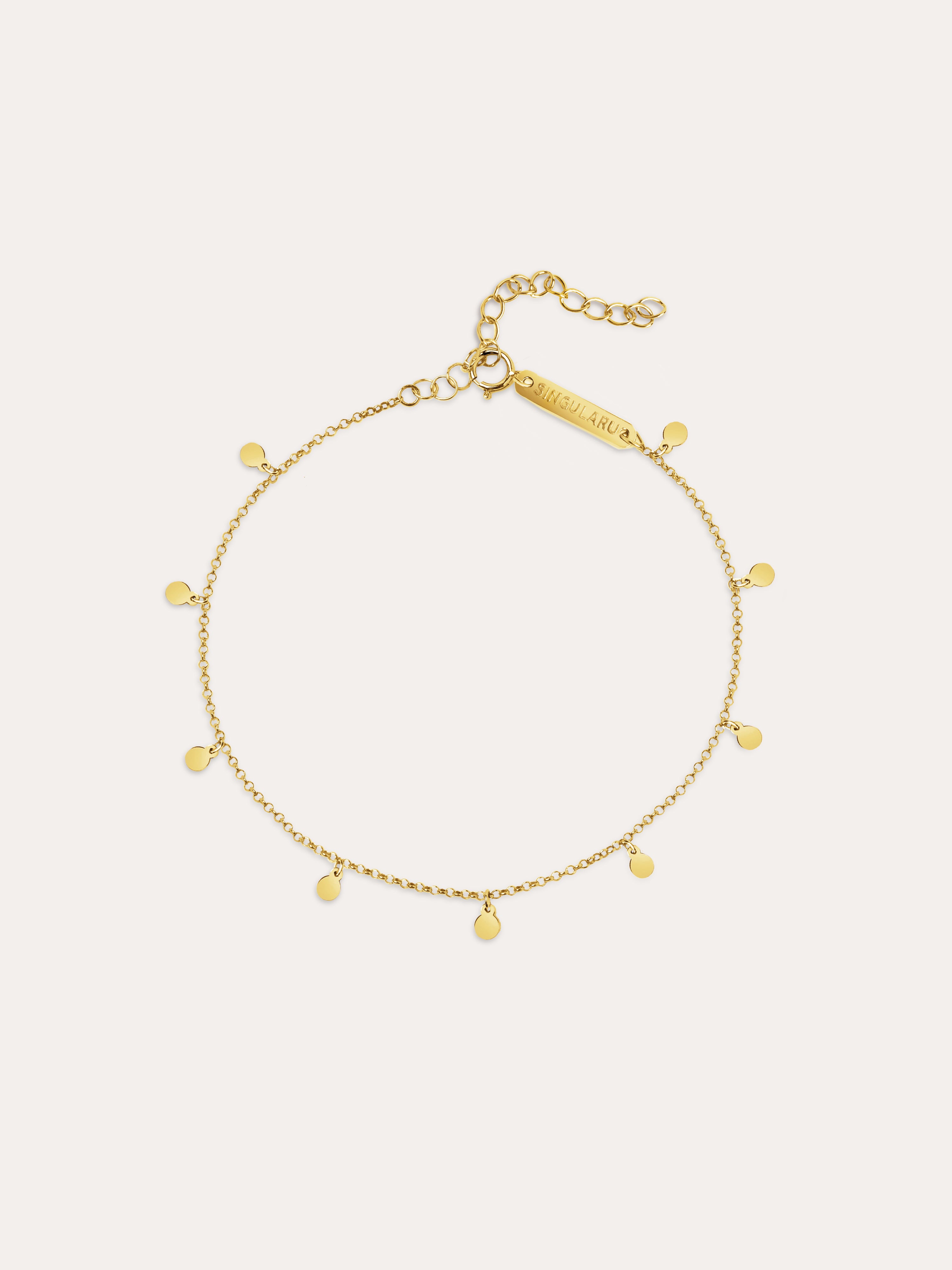 Mini Moons 3mm Gold Anklet