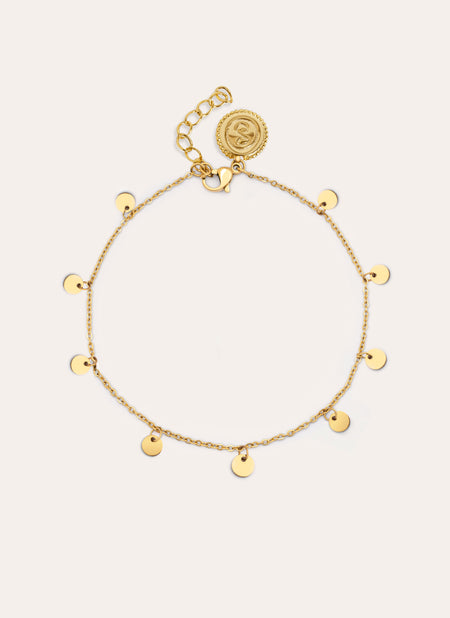 Mini Moon Stainless Steel Gold Anklet
