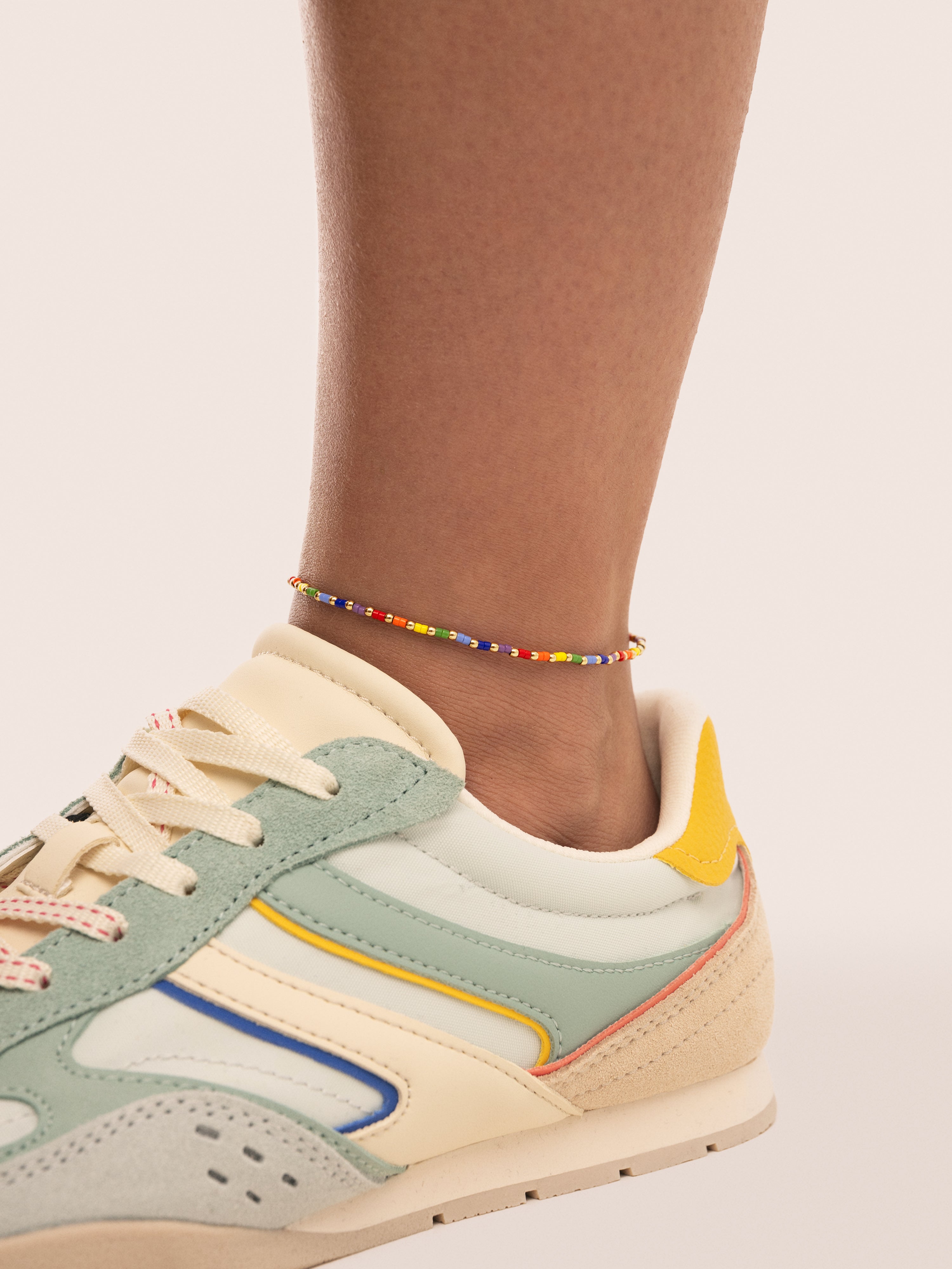 Rainbow Stainless Steel Gold Anklet