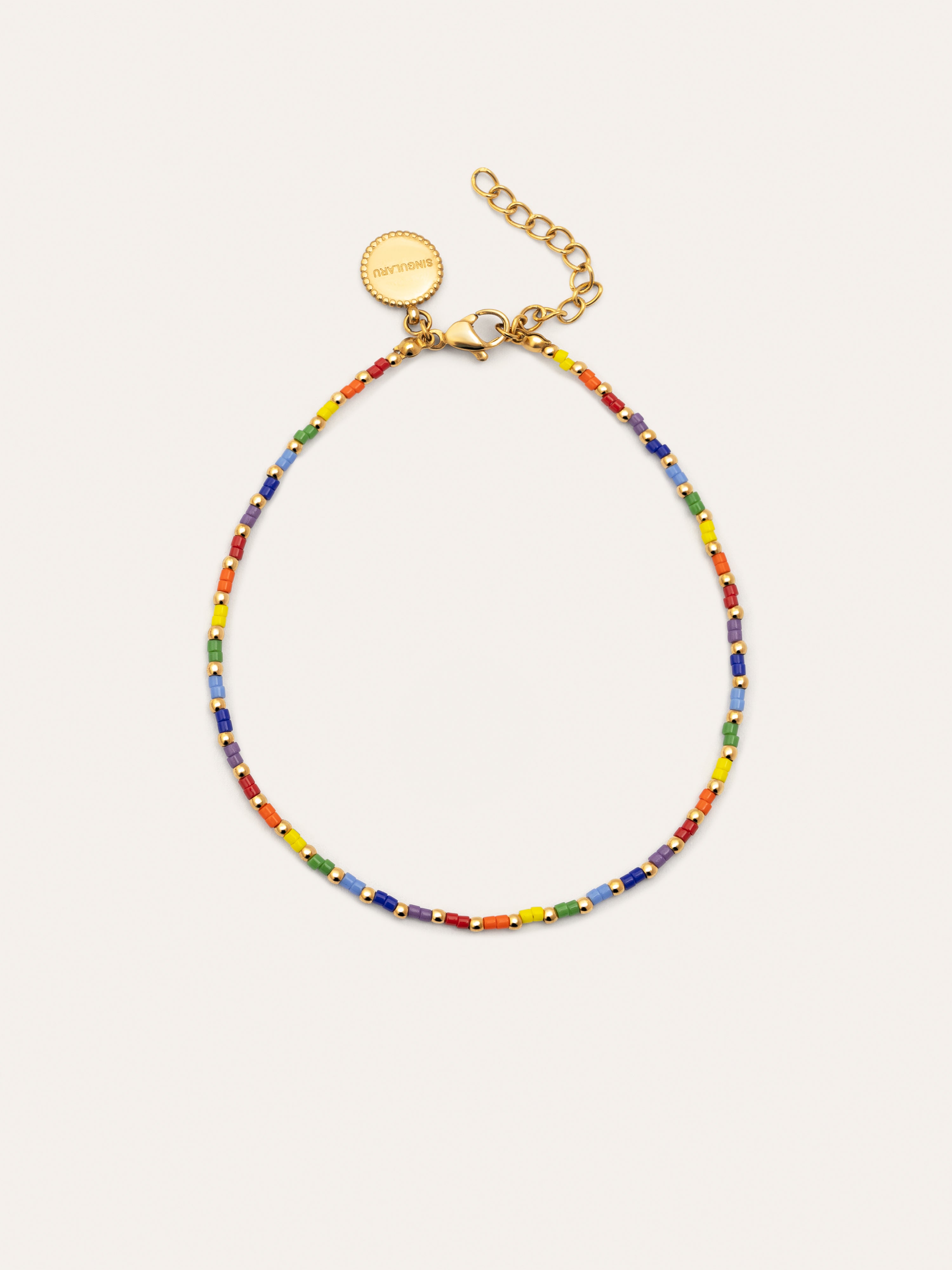 Rainbow Stainless Steel Gold Anklet