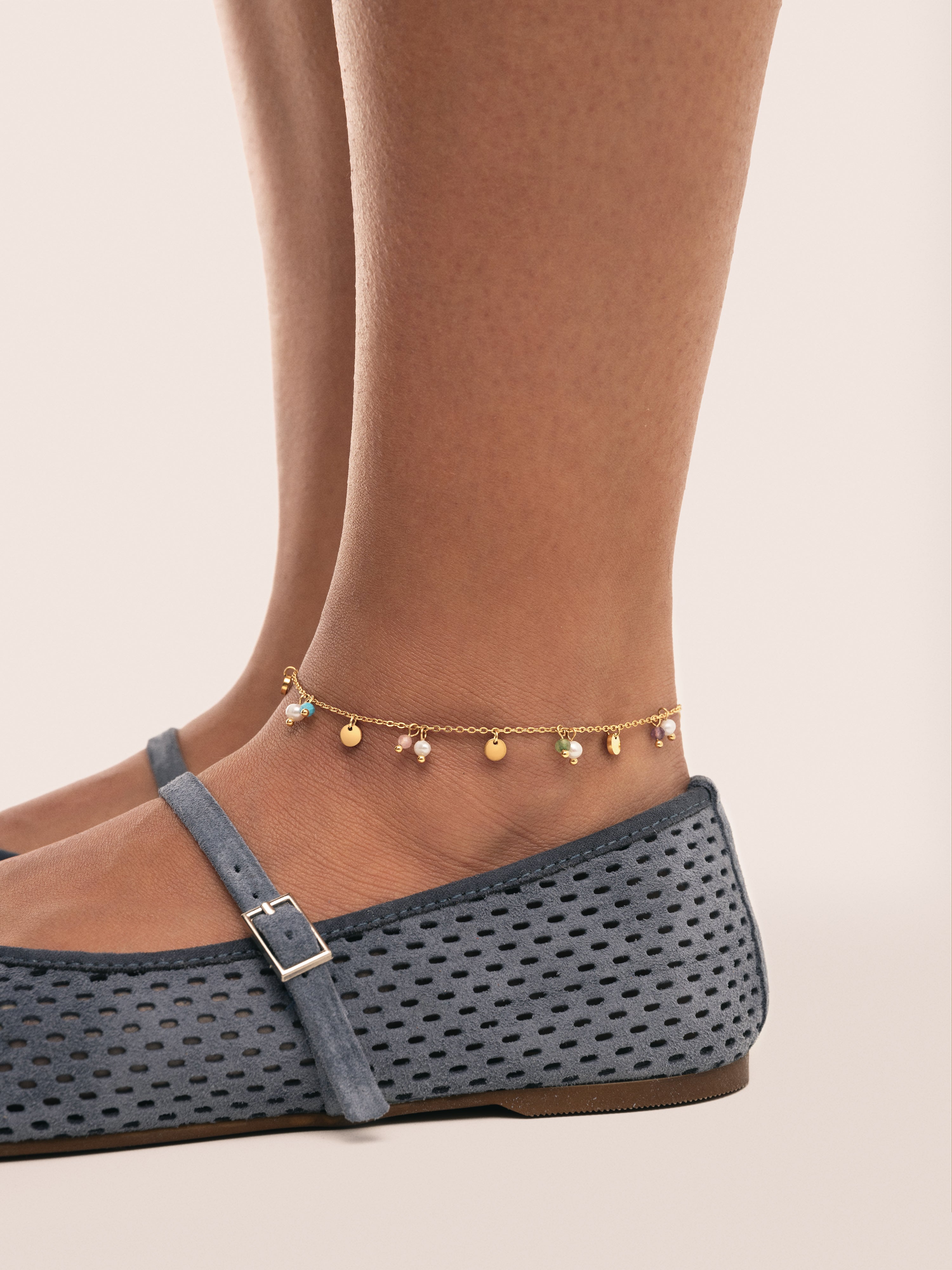 Shamira Stainless Steel Gold Anklet