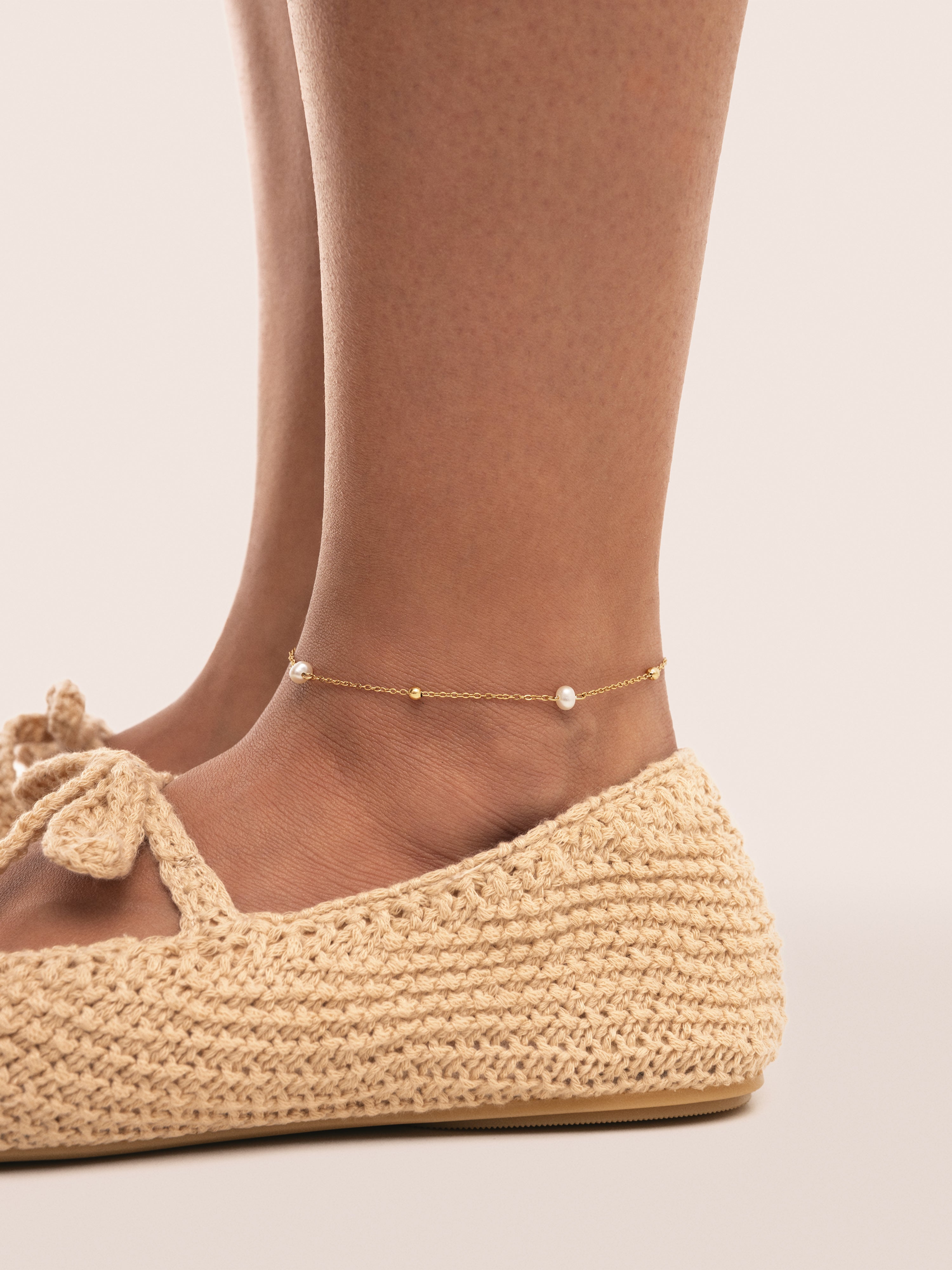 Swan Stainless Steel Gold Anklet