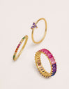Lavande Clover Ring Gold Plated
