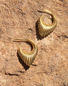 Pendientes Aro Flat Cordelia Baño Oro