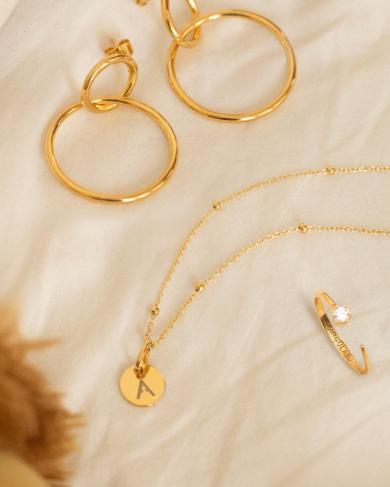 Mini Medallion Gold Letter