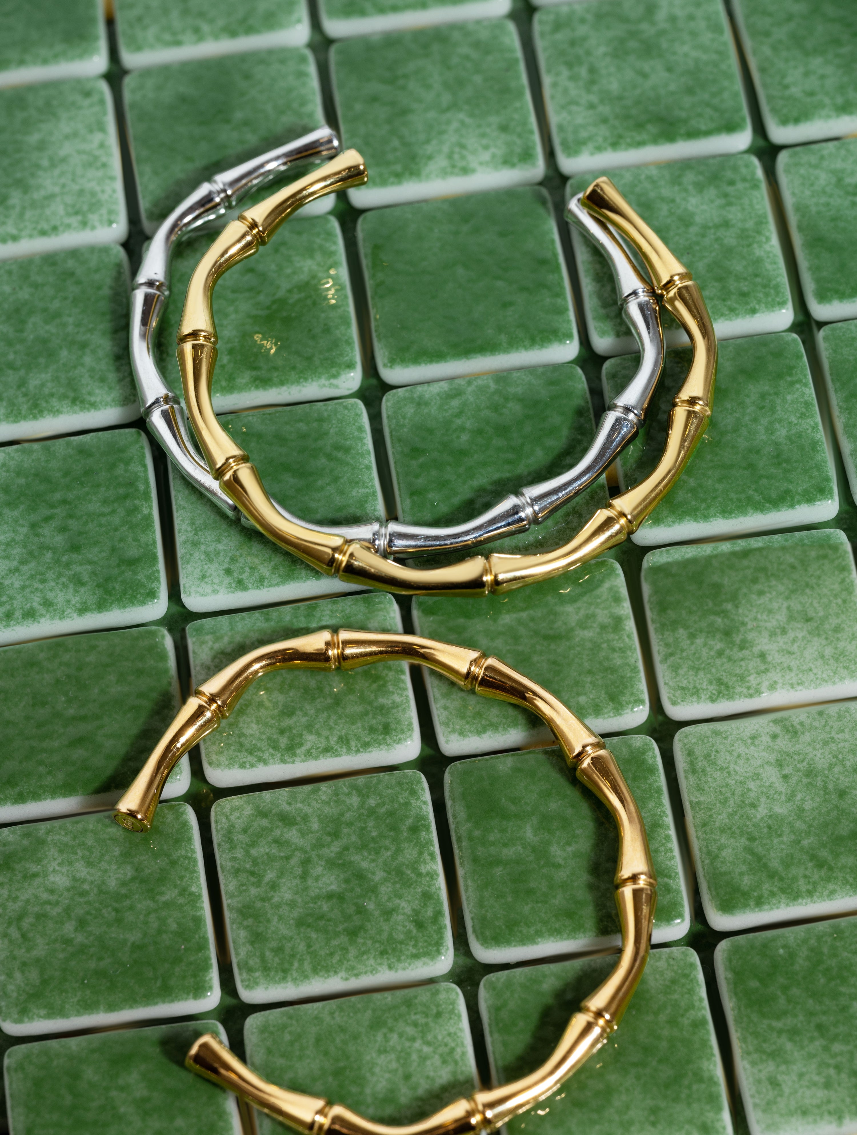 Brazalete Sugarcane Acero Baño Oro