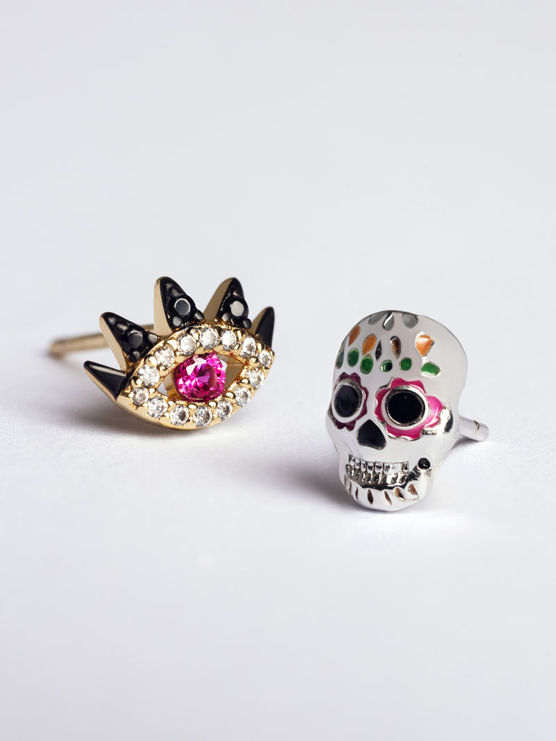 Eye Colors Gold Single Earring 