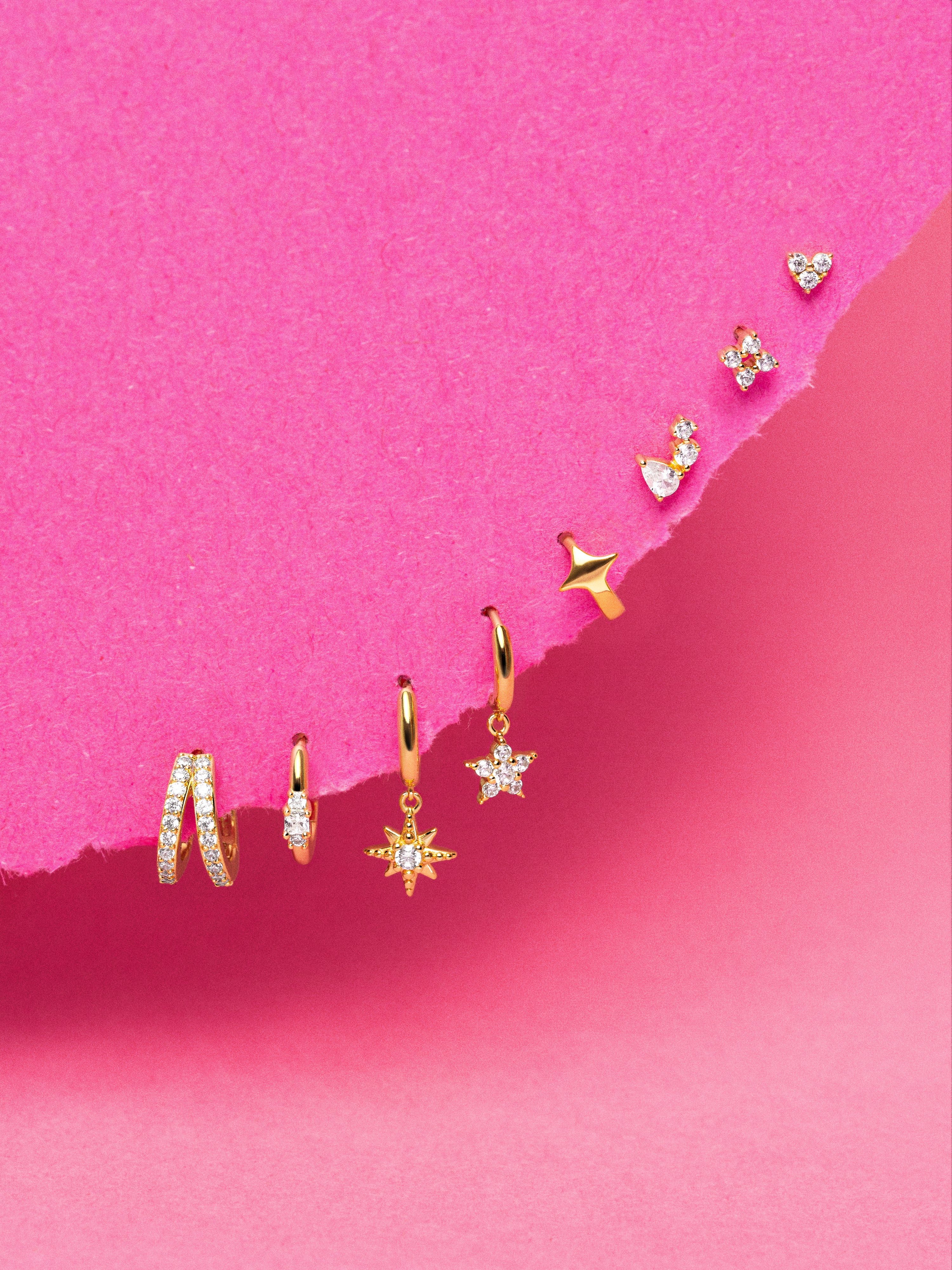 Double Scarlett Gold Single Earring