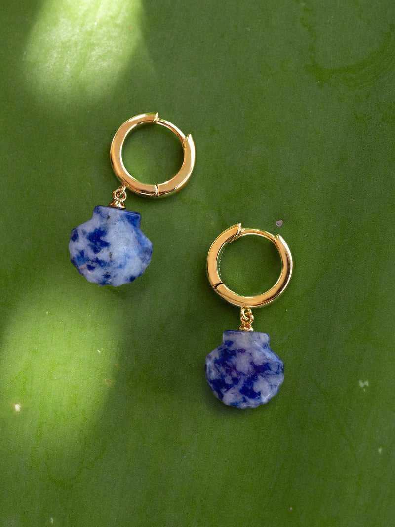 Pendientes Aro Santorini Stone Baño Oro