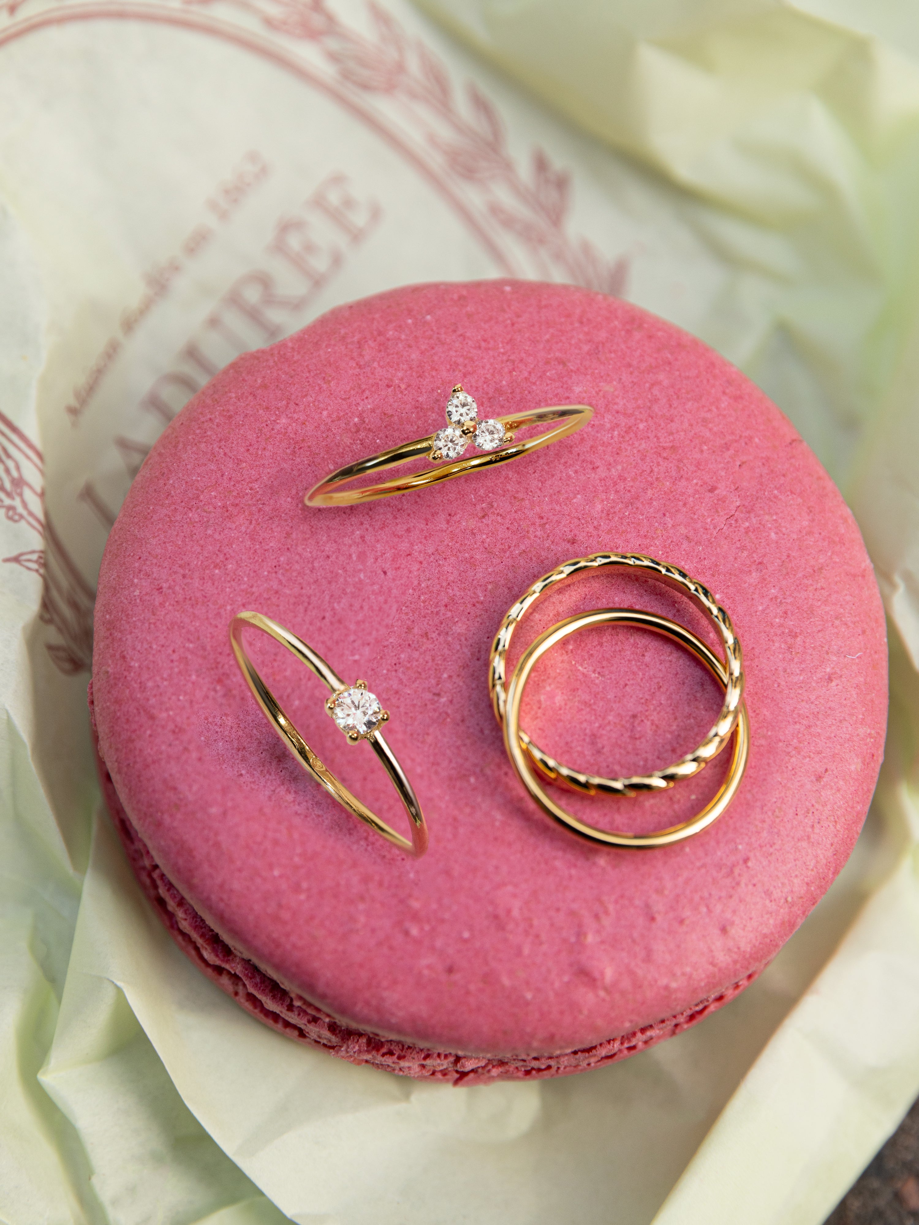 Single Spark Gold Ring