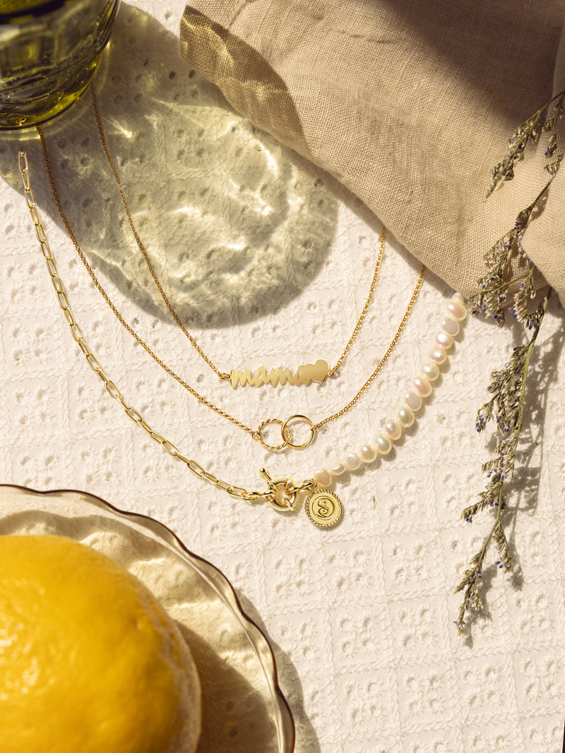 Mama Heart Gold Necklace