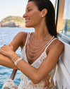 Cleopatra Blanch Steel Necklace, Gold-Plated