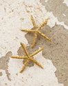 Pendientes Maxi Starfish Acero Baño Oro