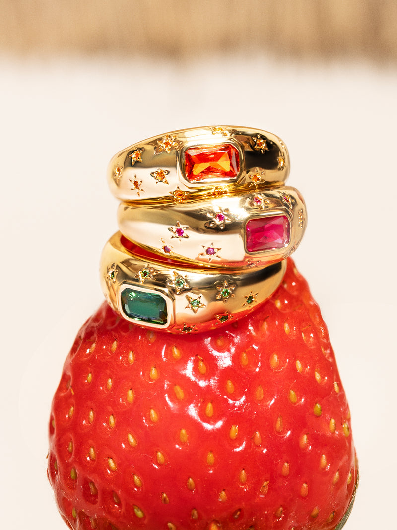 Charlotte Orange Gold Ring