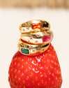 Anillo Charlotte Fucsia Baño Oro
