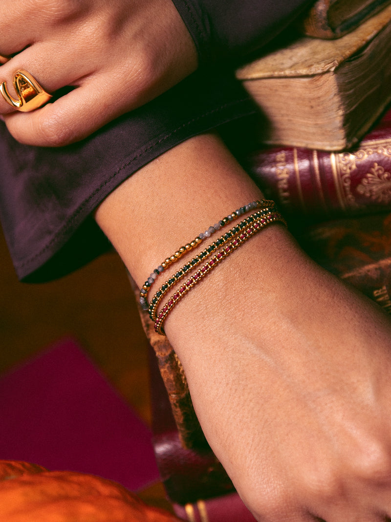 Pulsera Morgana Red Acero Baño Oro