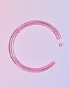 Funk Stainless Steel Pink Hoop Earrings 