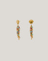 Long Coral Earrings Steel Gold Plated