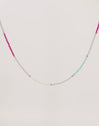 Dye Dots Pastel Stainless Steel Gold Necklace