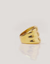 Dune Stainless Steel Gold Ring 