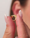 Triple cross Ear Cuff Gold Single Earring 