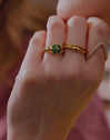 Clover Agata Stone Gold Charm