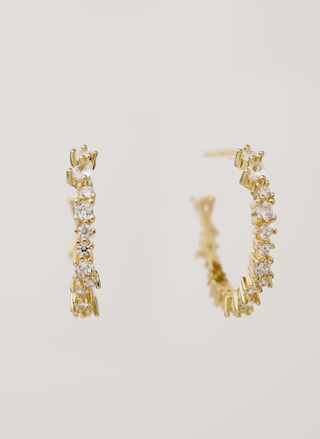 Stellar White Gold Earrings