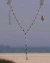 Y Cianita Stones Stainless Steel Gold Necklace