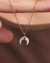 Mini Moonset Stainless Steel Gold Necklace