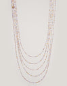 Long Crystals Cleopatra Stainless Steel Gold Necklace