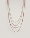 Cleopatra Pink Stainless Steel Gold Necklace