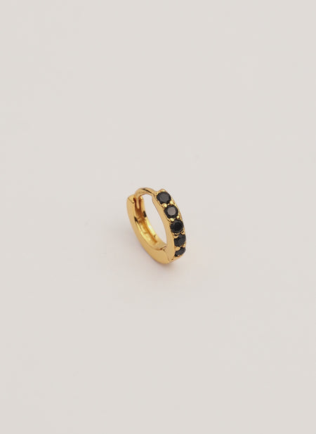 Cleo M Black Gold Hoop Single Earring