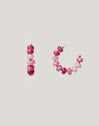 Pendientes Rosé Stones Acero Baño Oro