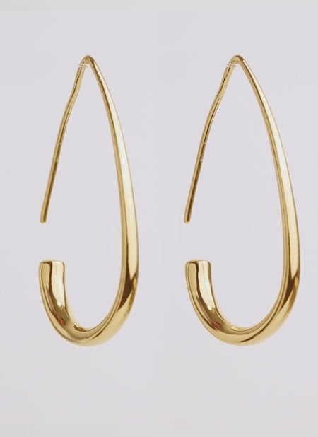 Gold Arch Drop Earrings