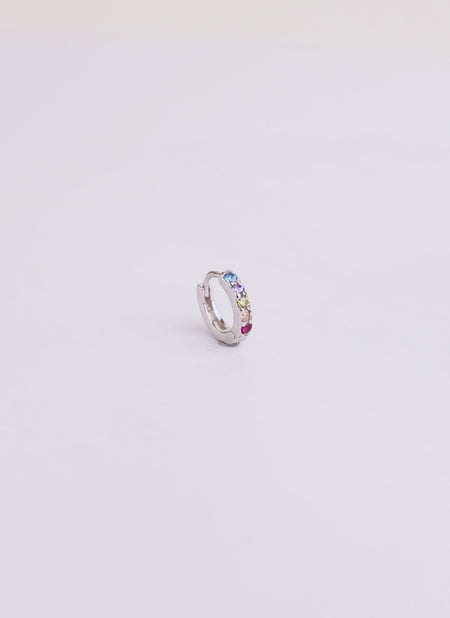 Cleo M Colors Silver Hoop Single Earring