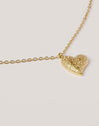 Organic Heart Stainless Steel Gold Necklace