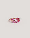Buganvilla Raspberry Ring, Rose Gold Plated