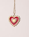 Reversed Heart Enamel Stainless Steel Necklace