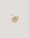 Single Hoop Earring Trio Steel Gold-Plated