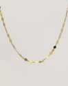 Collar Long Crystals Solar Acero Baño Oro