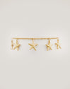 Tobillera Estrellas del Mar Acero Baño Oro