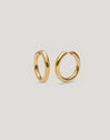 Carmen M Stainless Steel Gold Hoop Earrings