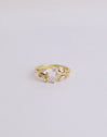 Anello Buganvilla White Placcato Oro