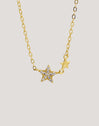Duo Stars Gold-Plated Necklace - vista 5
